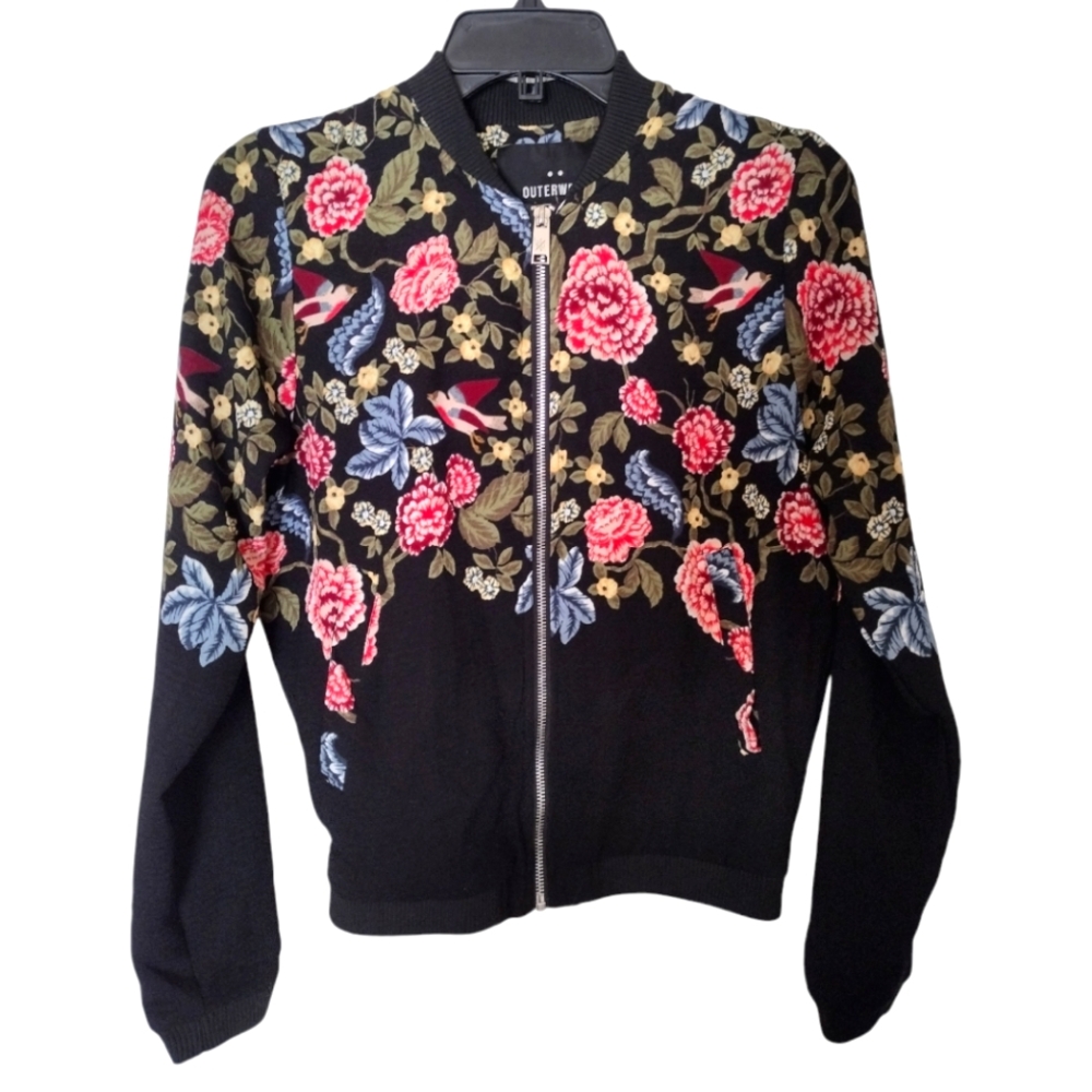Cotton On multicolor floral bomber style jacket size US 2